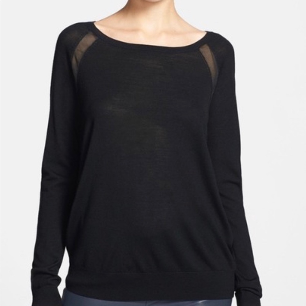 Vince sheer Cable knit sweater